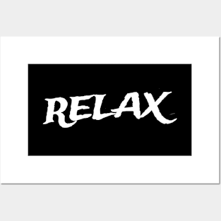 Relax Word Artwork Posters and Art